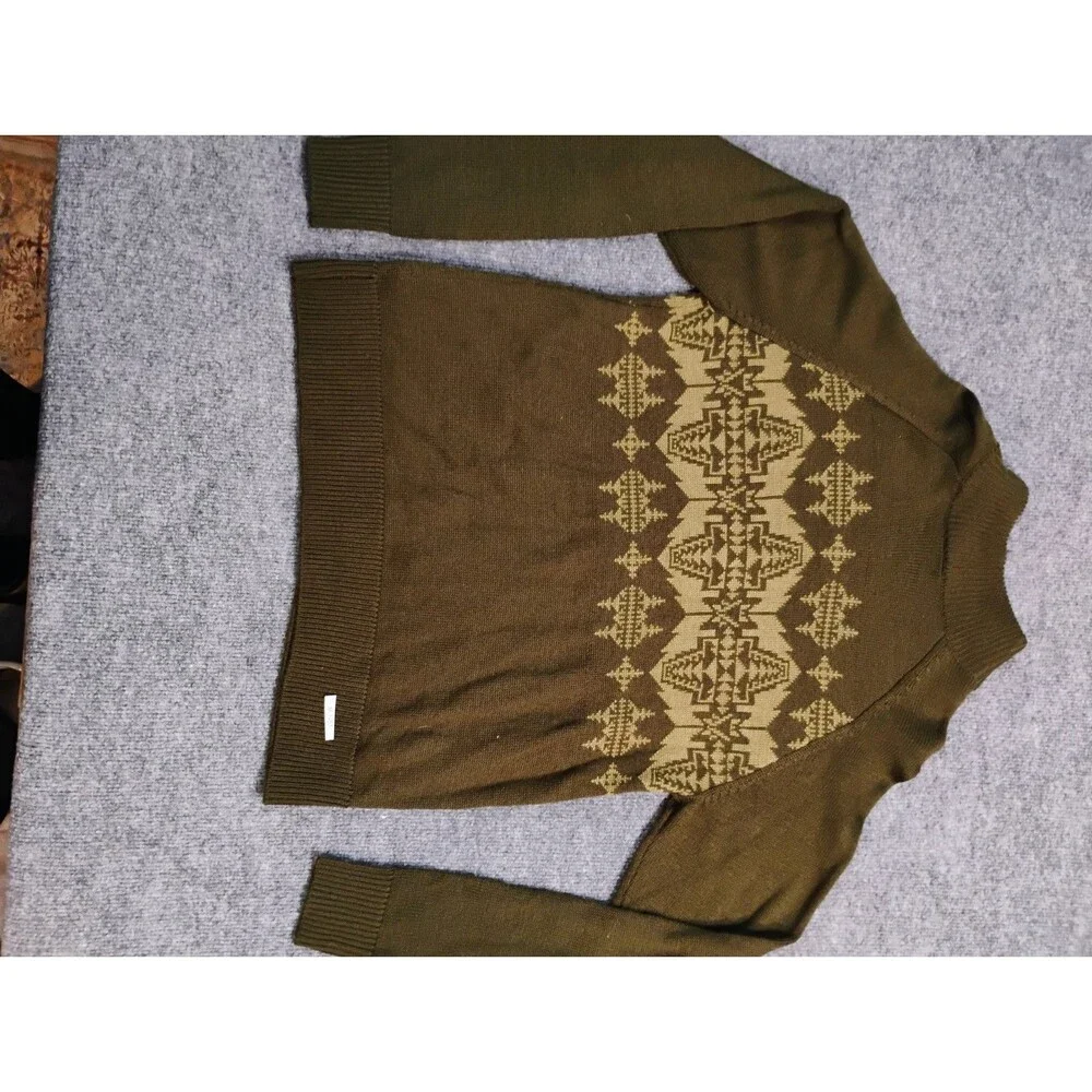 Nike ACG Full Zip Sweater Jacket Men Medium Brown Wool Blend Outdoor
